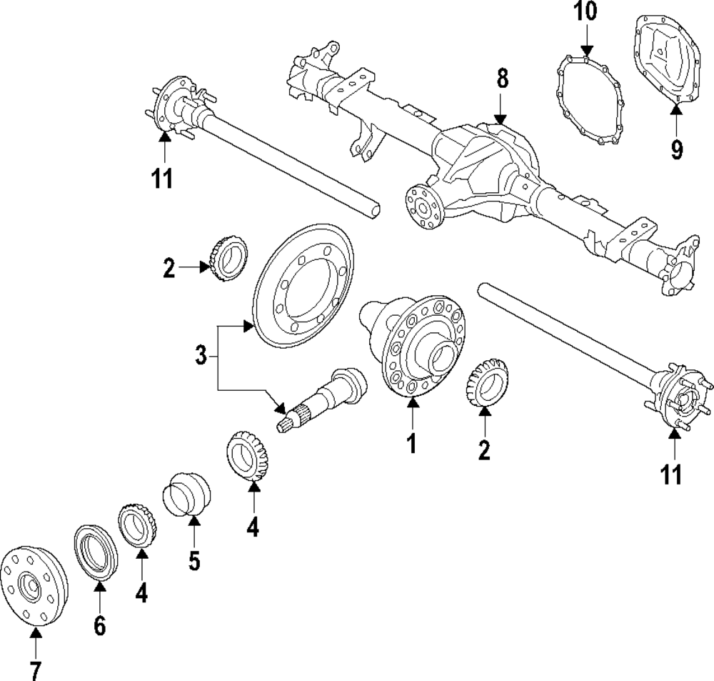 Cojiñete lateral para Ford (P/N KB3Z-4221-A)