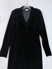 Giacca coniglio coniglio coniglio vintage mantello velluto nero taglia 16 donna strega gotica