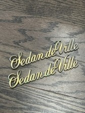 Cadillac Oem 80s - 90s Sedan Deville Gold Emblem Badge Script Logo Nameplate