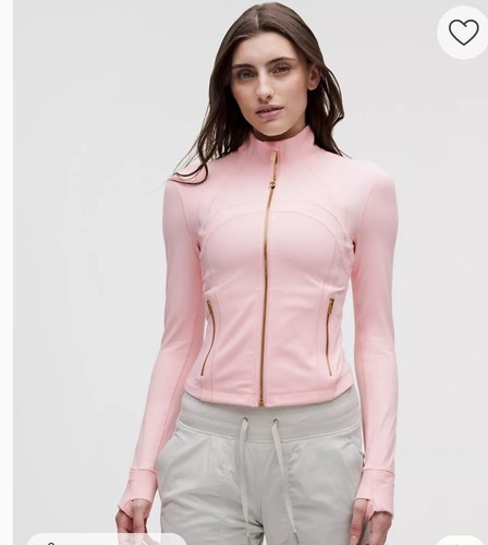 Lululemon Size 6 Define Cropped Jacket Nulu Blush Quartz Gold NWT