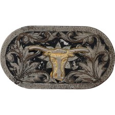 Longhorn Steer Head Western Vintage Belt Buckle Ranch Rodeo Cattle Cattlemen