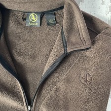 AIGLE POLARTEC Brown  Fleece Zip Up Jacket Po...