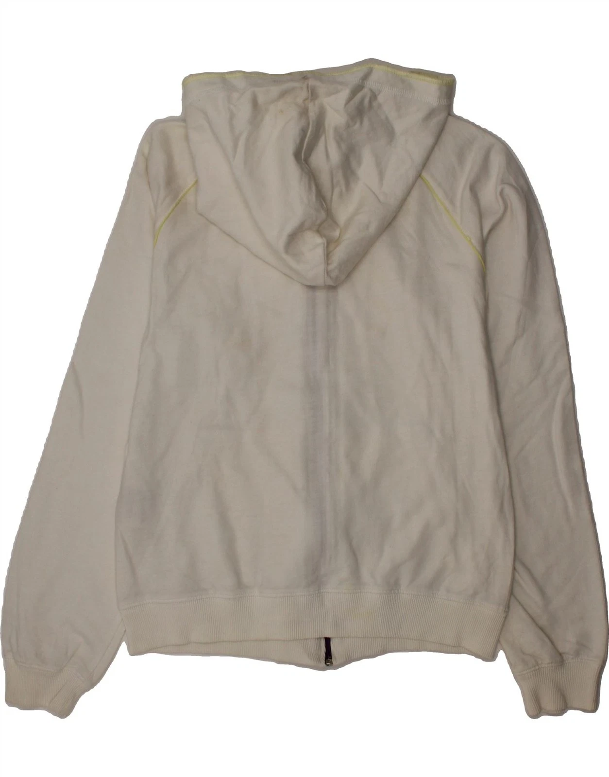 OFF WHITE Felpa con cappuccio zip grafica CHAMPION bambina 13 14 anni XL bianco sporco cotone AY15