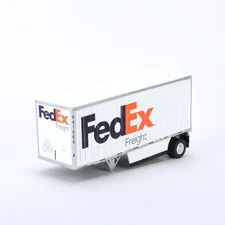 Truck Trailer Container Toy Model DM 1/50 Fedex Freight Logistics Trailer Metal