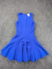 Love...ady Fit & Flare Mini Dress Womens Small Blue Sleeveless Textured Stretch