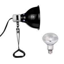 Fluker's Clamp Lamp with Dimmer, 5.5" Diameter, 75 W Max  40W Basking Lamp