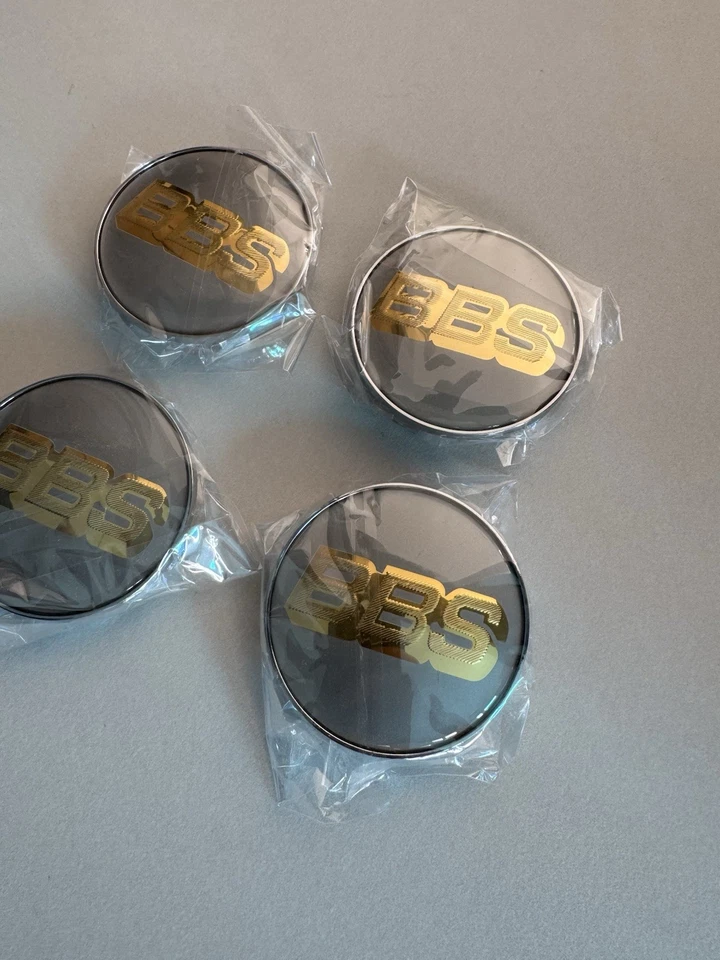 4 X BBS Wheel Centre Cap Alloy Hub Center Caps 68mm Silver / Gold NEW SEALED - Image 3 of 4