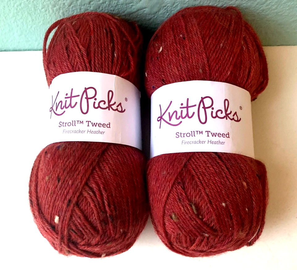 2 - Knit Picks STROLL TWEED - FIRECRACKER HEATHER - Merino/Donegal Tweed 231 yds - Image 2 of 4