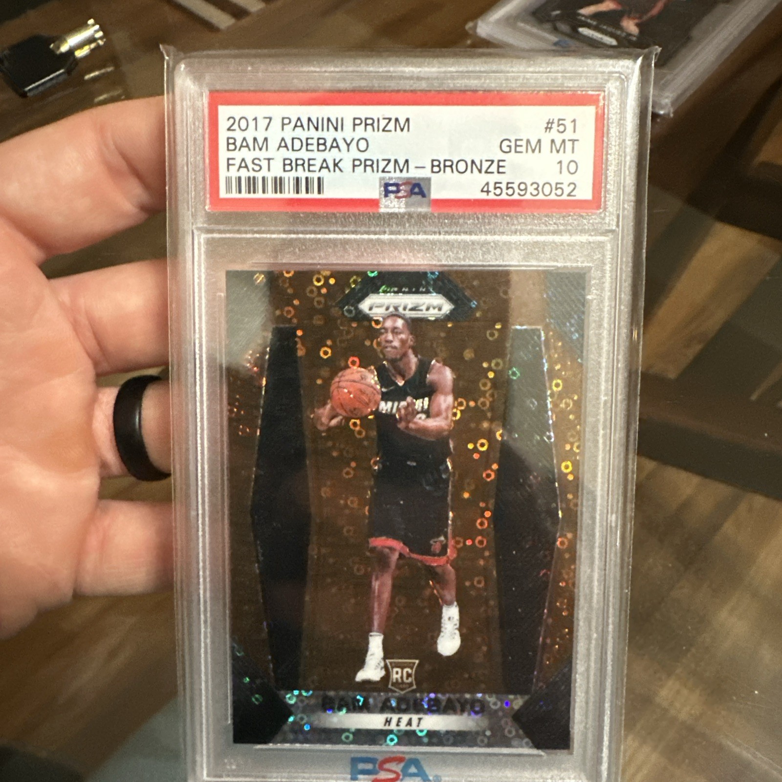 2017-18 Panini Prizm Bam Adebayo Fast Break Bronze ROOKIE /20 PSA 10 GEM MINT
