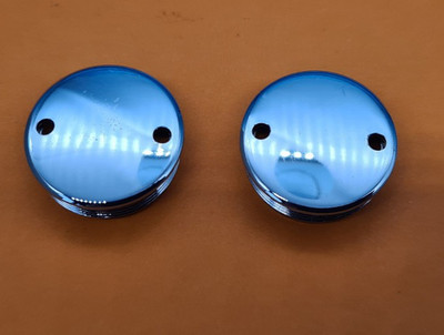 2 Abdeckkappen Staubkappen Kunststoff SHIMANO Deore XT - DX - LX  chrom Vintage