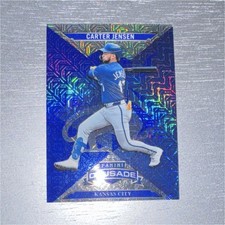 Panini Crusade 2025 Carter Jensen #17 Kansas City Royals Insert Baseball Card