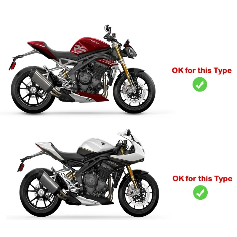 Silenciador de tubo medio de escape antideslizante para Triumph Speed Triple 1200RR 22-24 RS 21-24 Foto 3 de 4