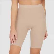 ASSETS by SPANX size Large Shaping Mid-Thigh Shaper shorts Nude