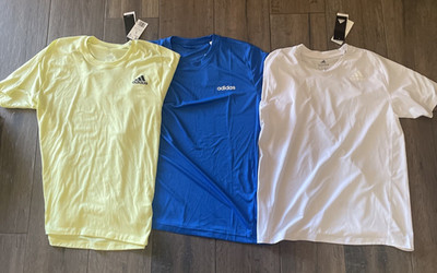 3 Adidas Men Train Essentials/ Performance T Shirts  NEW