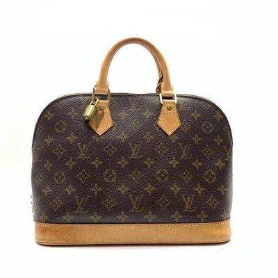 LOUIS VUITTON M51130 Alma Monogram Old Model Ladies Handbag Brown Zipper Closure