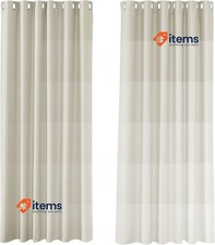 PONY DANCE Curtains Set Of 2 Beige Thermal Insulated Bedroom Energy Saving Extra