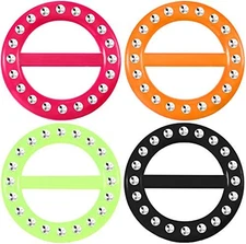 HESTYA 4 Pcs 80S T Shirt Clips 80S Accessories for Women Plastic Dress Scarf Rin