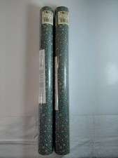 2 Rolls YORK Wallpaper CT5590 R-16 Floral Botanical Teal Pink Yellow Pre-Pasted