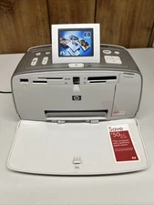 HP Photosmart 385 printer Portable Prints 4x6 Photo Pictures Powers On Untested