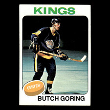 Butch Goring #221 1975 Topps Los Angeles Kings Hockey Card NHL EX