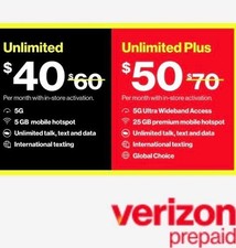  29.99 - 50 P/MTH PLAN  50 VALUE VERIZON ESIM ACTIVATION ONLY- 4G/5G LTE DATA