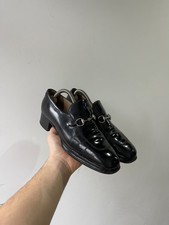 Womens Horsebit Gucci Loafers Dress Shoes black leather patent size eur 37