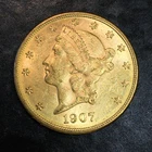 1907-D $20 Gold Liberty Head - Nice Details - High Quality Scans #R200