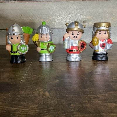 #ad #ad Fisher Price Little People RED amp; GREEN KNIGHT Lot Of 4 RARE $65.00