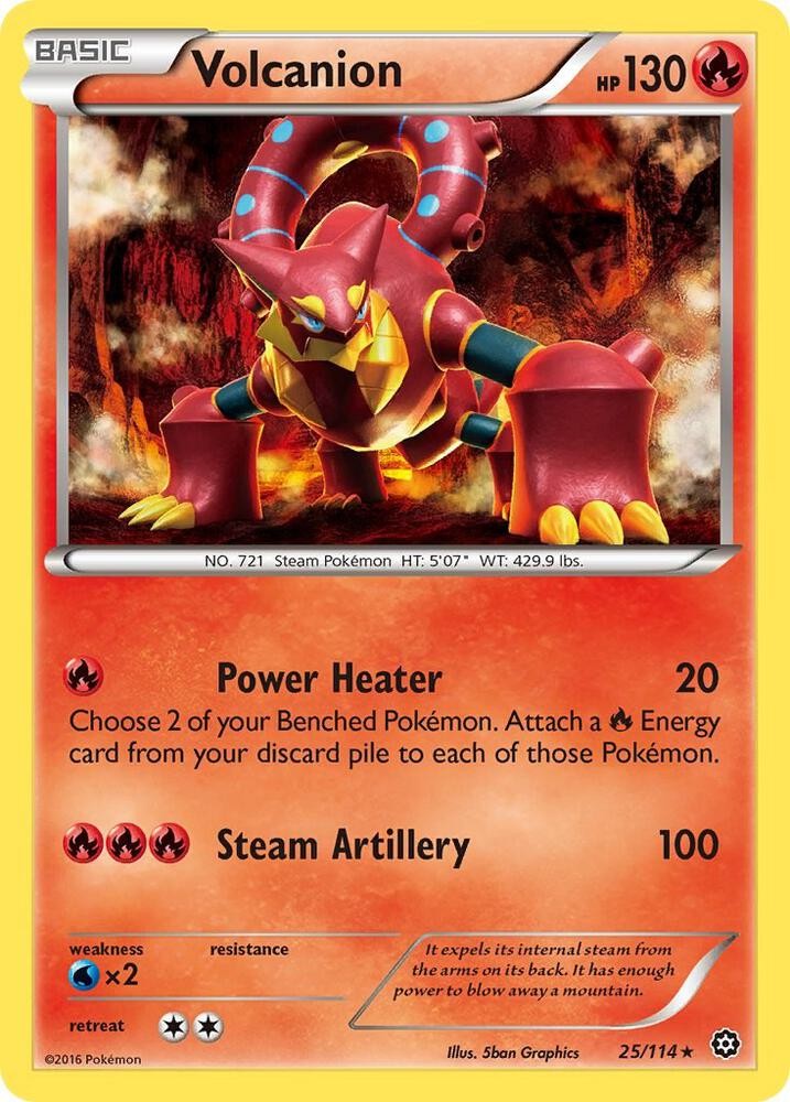 Pokemon Volcanion XY - Steam Siege 25/114 LP