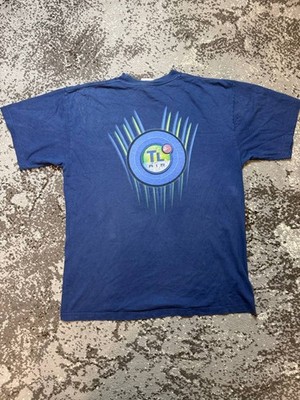 Archive 90s Nike Tailwind Big Logo Tee Shirt Navy Ultra Rare size L