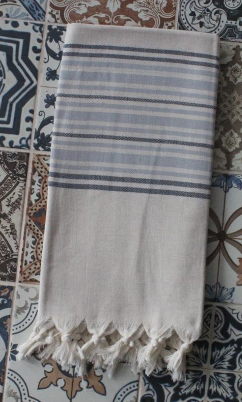 Peshtemal ручной работы натуральное полотенце пляж ванна парео шаль прикрытие шарф пончо - Изображение 2 из 4