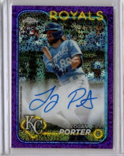2024 Topps Chrome Logan Porter Rookie Purple Speckle Refractors # RA-LP 184/299