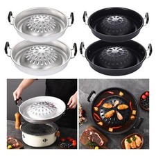 Bbq Grill Pan with Nonstick Coating, Griddle Plate for Gas Stoves, Indoor or