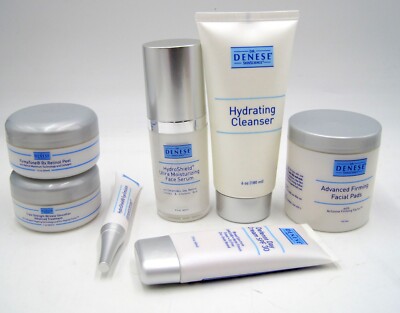 Dr. Denese 7 Piece Set Face Serum Firmatone Wrinkle Facial Pads Cleanser+Mor