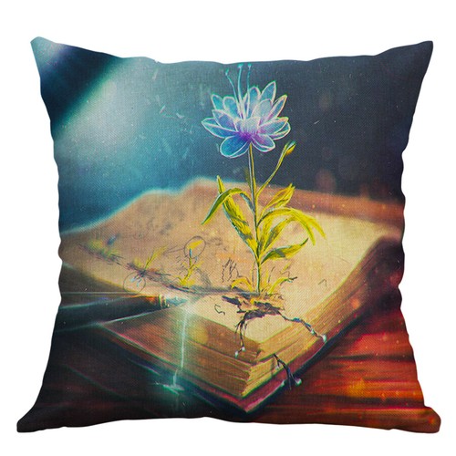Fantasy Book Girl ReadingThrow Pillow Case Home Decor Sofa Cushion Cover - Picture 3 of 25