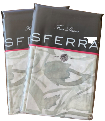 SFERRA~JESSIA 5726~MINT~2~EURO Shams~Cotton PERCALE~Italy made~26”x26”~RARE~NEW~
