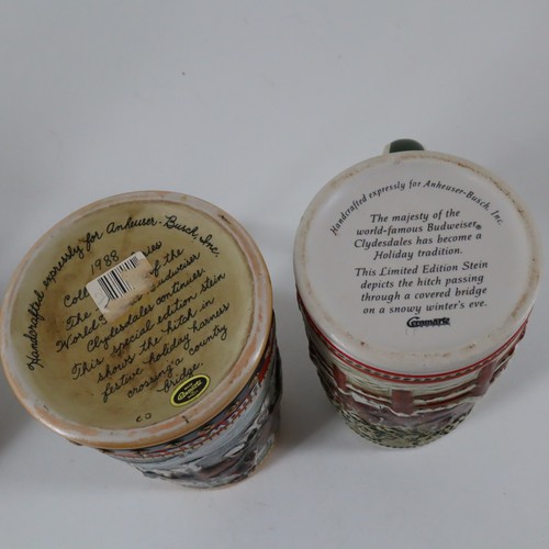 Budweiser Holiday Stein Ceramarte Brasil Coleccionista Serie 1980-1989 81 82 83 84 - Imagen 10 de 24