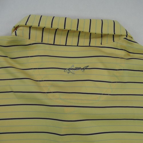 Greg Norman Shirt Mens XL Short Sleeve Yellow Stripes Lightweight Polo - Picture 4 of 9