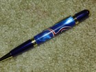 Blue Lives Matter Twist Pen W/Chrome Trim / Blue Body with Red &  White Accents — photo 1