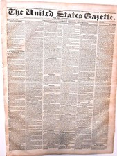Newspaper The Creek War Texas Revolution Lamar Urges Death for Santa Anna 1836