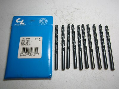Chicago Latrobe (57381) Letter K 118° High Speed Steel Jobber Drill