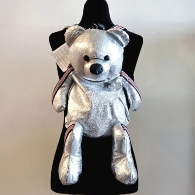 NWT - TeddyBear Mini Backpack Black & White Double-Headed Bear Plush Mini Backpack | Hot Topic main image 2