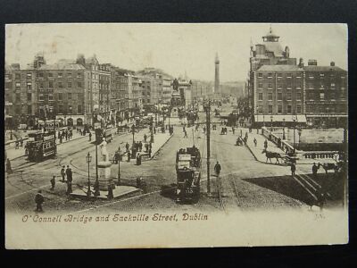 Irland Dublin Sackville Street & O'Connell Bridge um 1905 Postkarte von Valentine