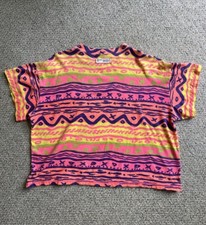 Vintage 80s Ocean Pacific NEON Short Sleeve Tee