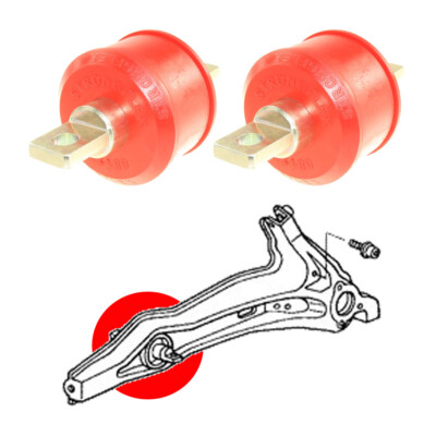 Strongflex Busches Polyurethan Für Honda C-RV 97-01 Hintere Links Rechts Rot 2x