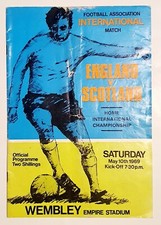 ENGLAND v SCOTLAND PROGRAMME HOME INTERNATIONAL CHAMPIONSHIPS 10/05/69