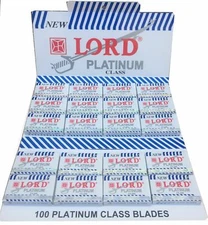 100 Lord Platinum double edge razor blades