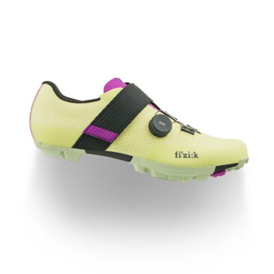 MTB / GRAVEL CYCLING SHOES BRAND: FIZIK VENTO FEROX CARBON LIME / PURPLE