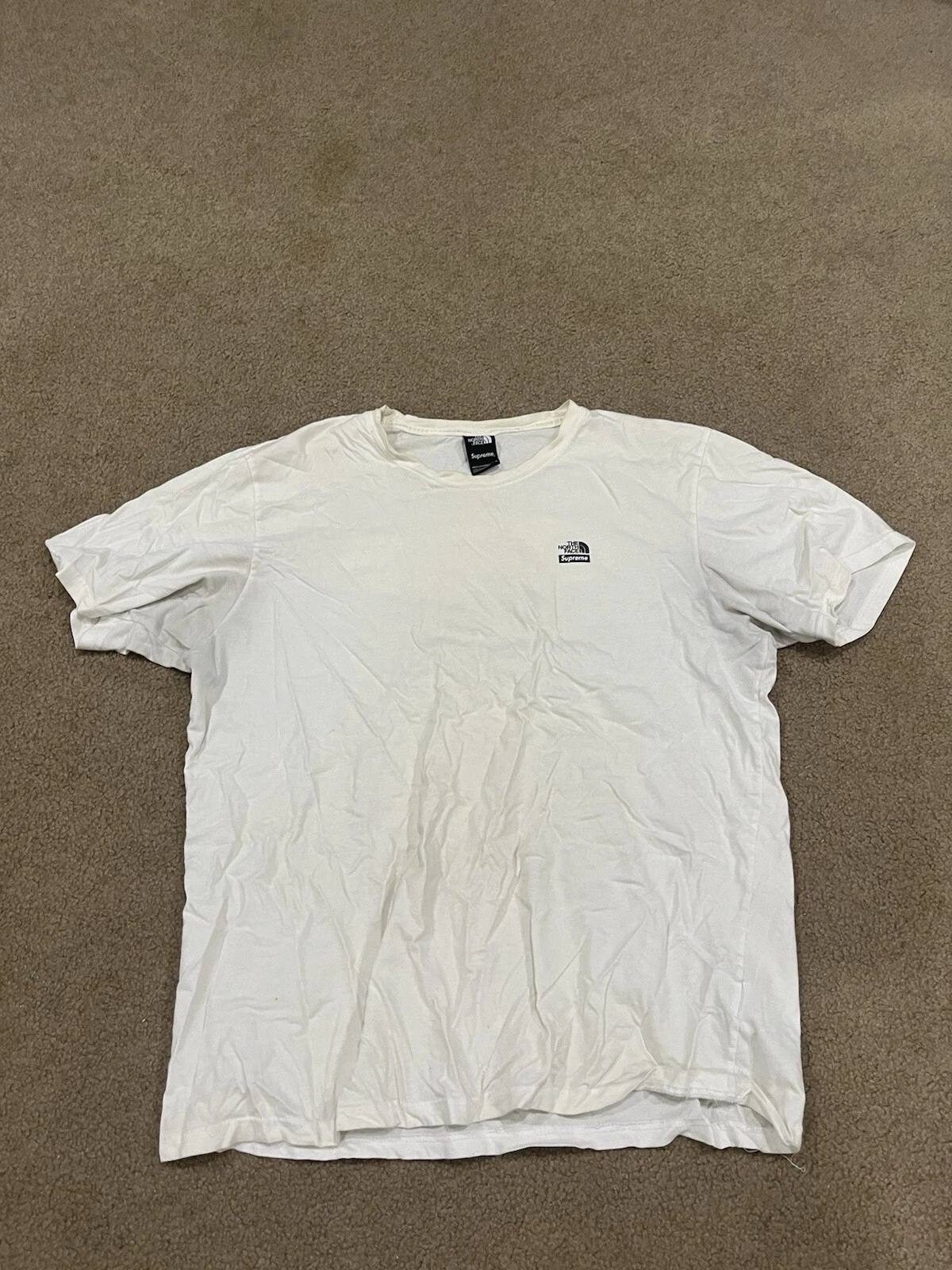 SUPREME x The North Face Mountains Tee Shirt Blanc Homme L