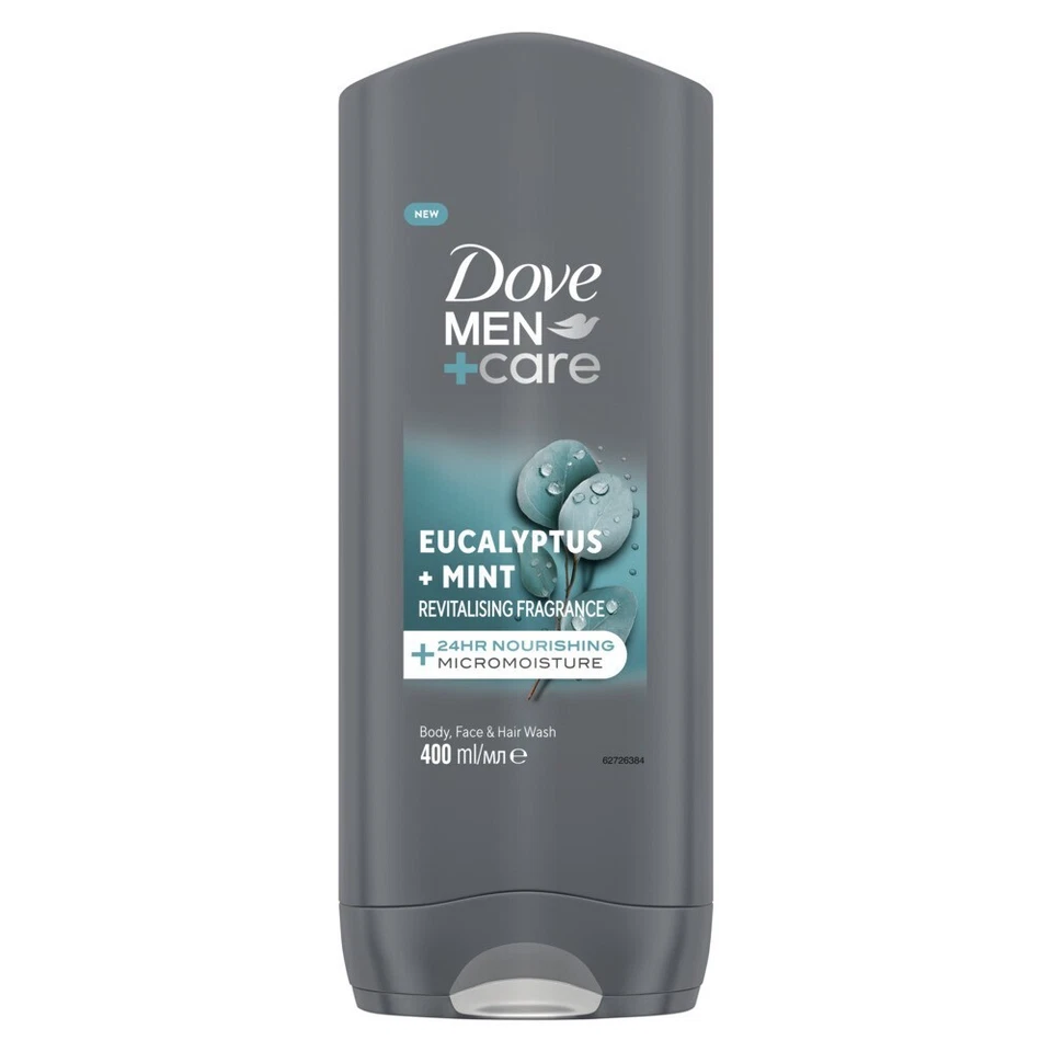 15,75€/L- 6x DOVE Men + Care 3-in-1 Duschgel „Eukalyptus + Minze“ – 400ml